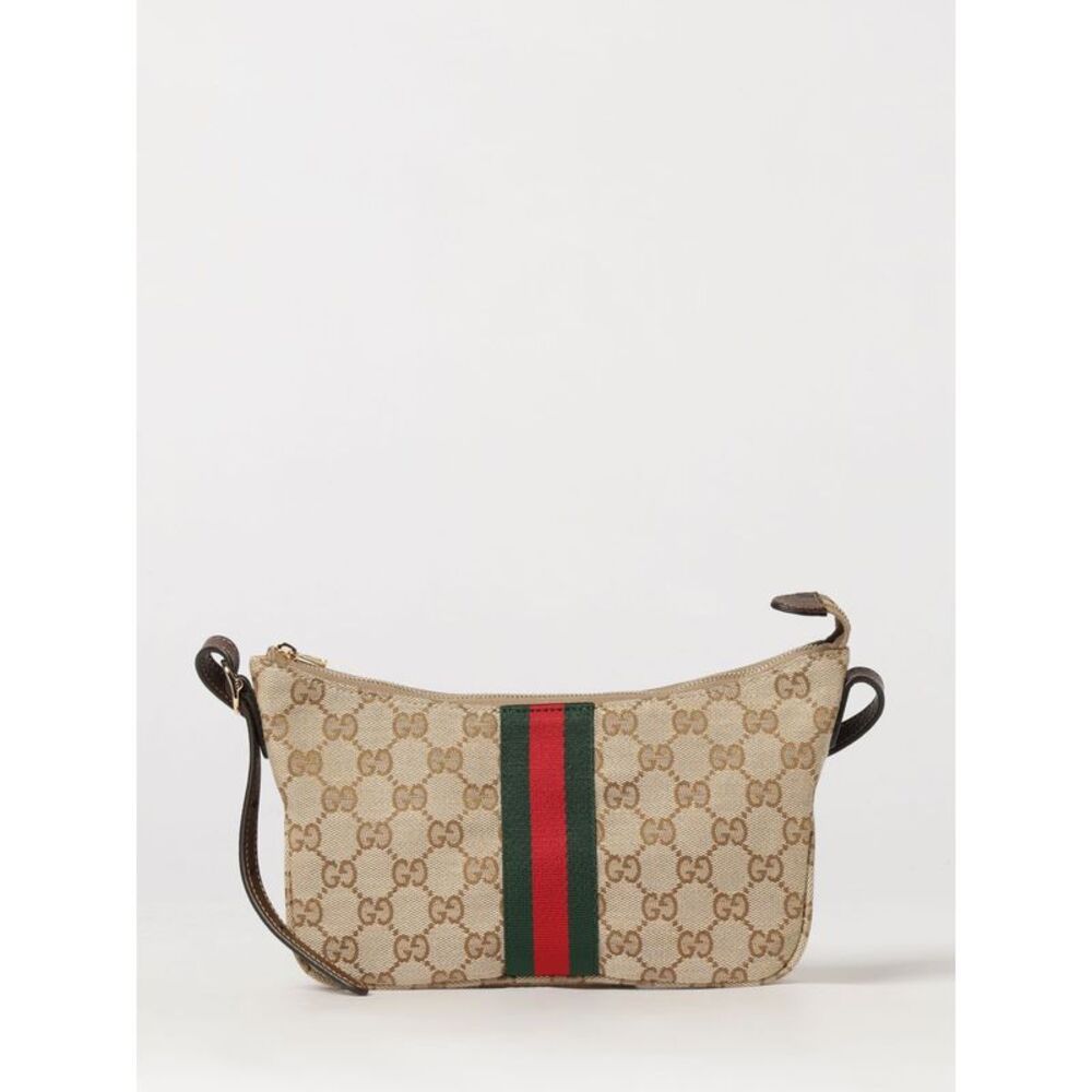 Gucci Men Lunetta Mini Crossbody Bag Gucci In Gg Jacquard With Striped Details